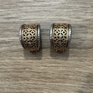 Konstantino Gold and Silver Filigree Earrings